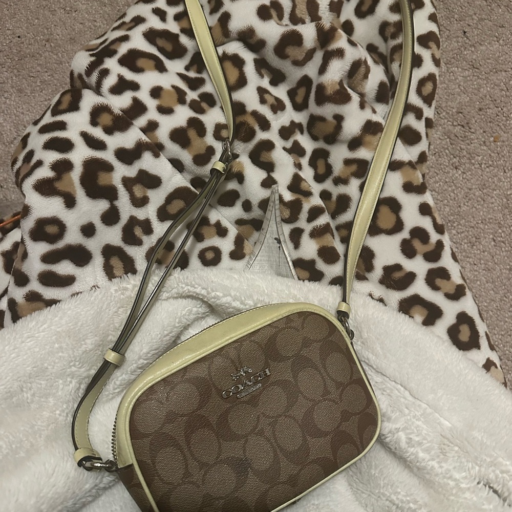 Coach Tan and Cream Crossbody small Bag